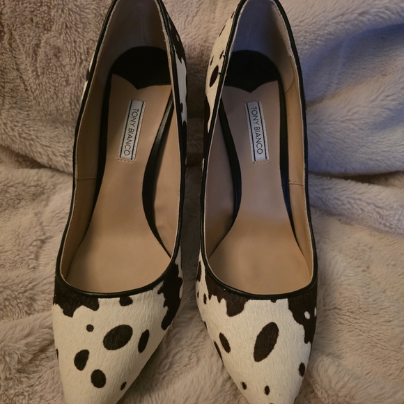 Tony Bianco Leola Heels – Black/White Pony Hair – Size 8 - Picture 5 of 7